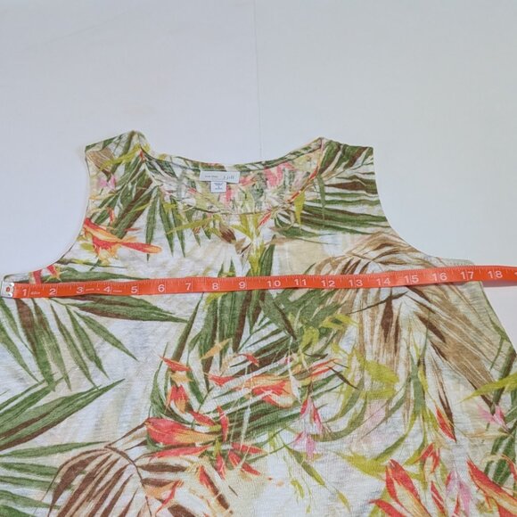J. Jill Love Linen Tropical Print Sleeveless Tank Top, Size S - Picture 12 of 13